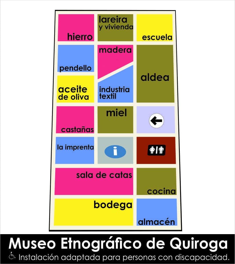 mapa del museo etnográfico de quiroga