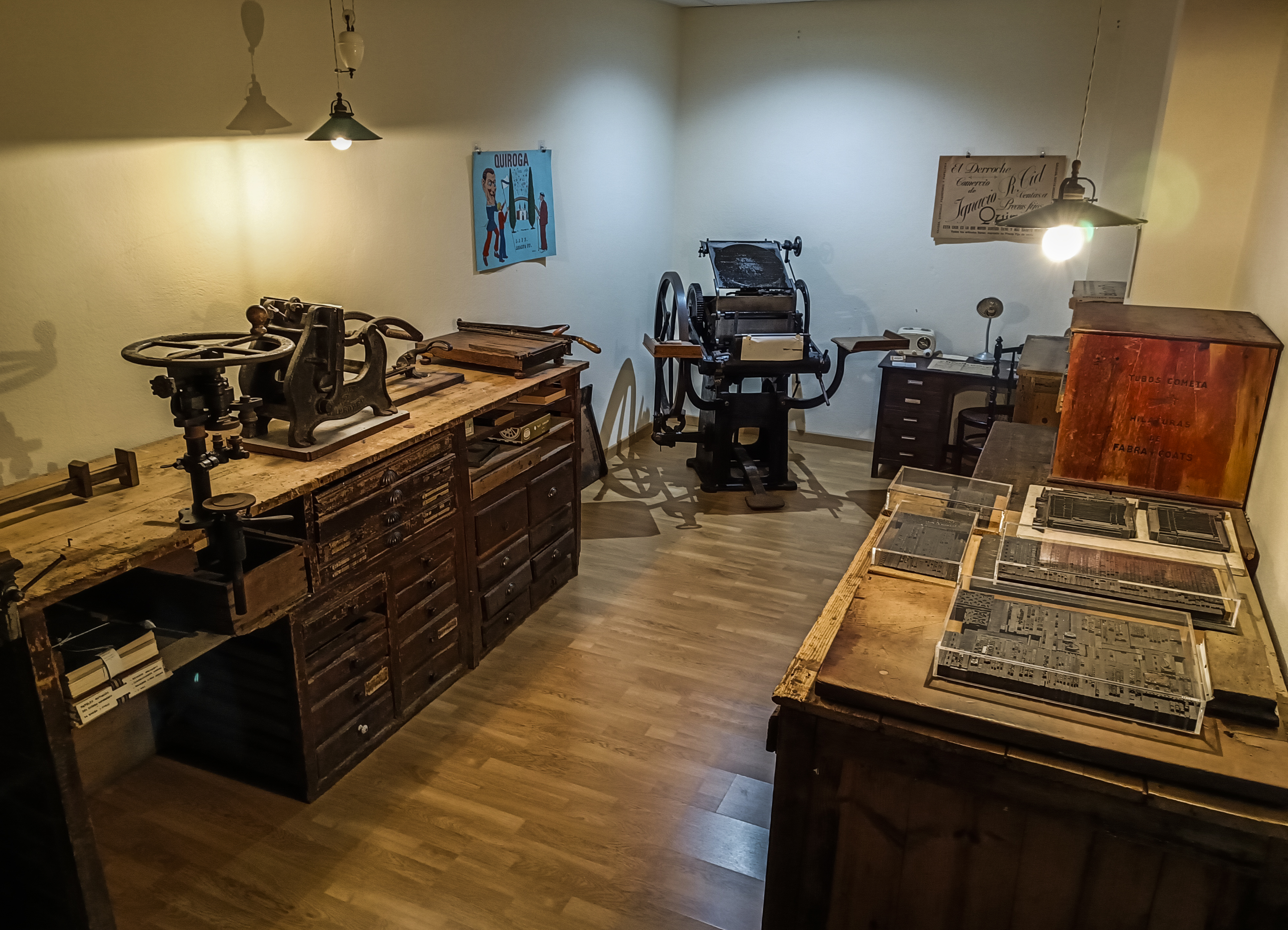 La sala de imprenta del Derroche